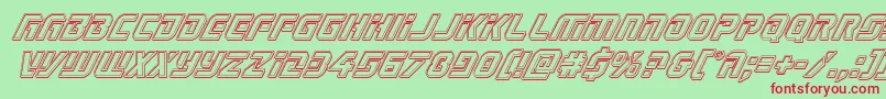 Legiosabinaengraveital Font – Red Fonts on Green Background