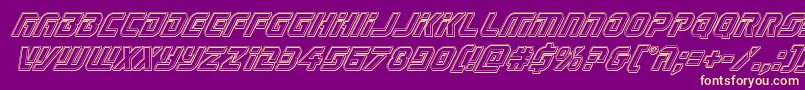 Legiosabinaengraveital Font – Yellow Fonts on Purple Background
