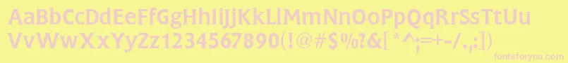 FlareGothic Font – Pink Fonts on Yellow Background