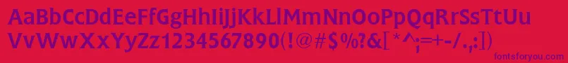 FlareGothic Font – Purple Fonts on Red Background