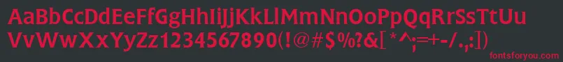FlareGothic Font – Red Fonts on Black Background