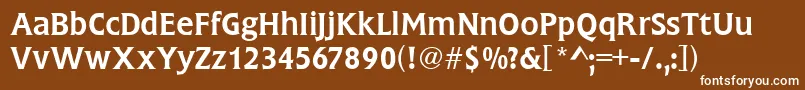 FlareGothic Font – White Fonts on Brown Background
