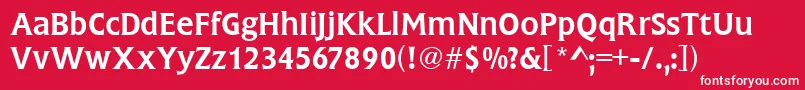 FlareGothic Font – White Fonts on Red Background