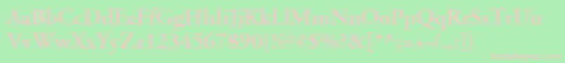 AdobeGaramondLtSemibold Font – Pink Fonts on Green Background