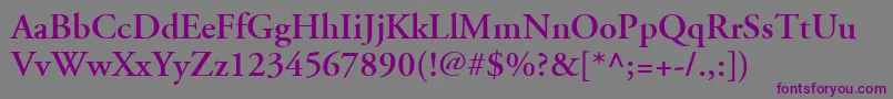 AdobeGaramondLtSemibold Font – Purple Fonts on Gray Background