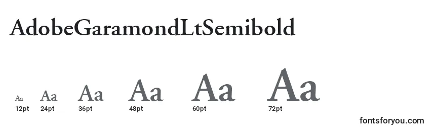 AdobeGaramondLtSemibold Font Sizes