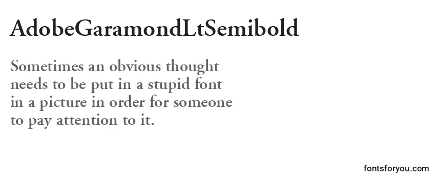 Review of the AdobeGaramondLtSemibold Font