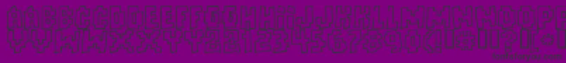フォントFreaksofnature – 紫の背景に黒い文字