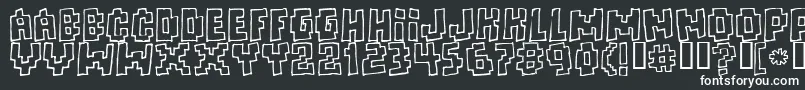 Freaksofnature-fontti – valkoiset fontit mustalla taustalla