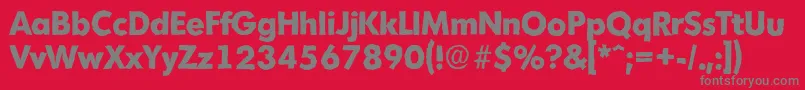 MontrealantiqueXboldRegular Font – Gray Fonts on Red Background