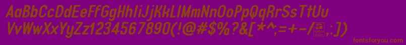 TypoQuikBoldItalicDemo Font – Brown Fonts on Purple Background