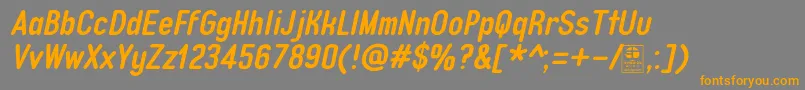 TypoQuikBoldItalicDemo Font – Orange Fonts on Gray Background