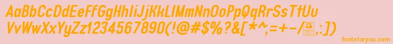TypoQuikBoldItalicDemo Font – Orange Fonts on Pink Background