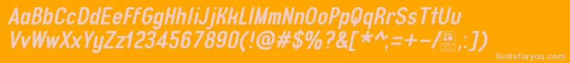 TypoQuikBoldItalicDemo Font – Pink Fonts on Orange Background