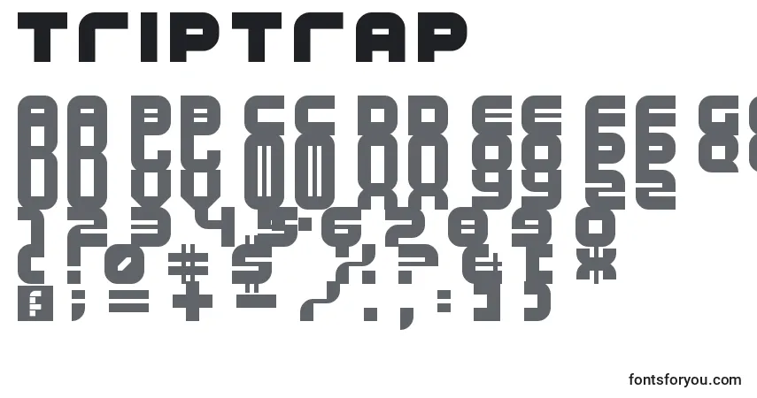 Schriftart TripTrap – Alphabet, Zahlen, spezielle Symbole