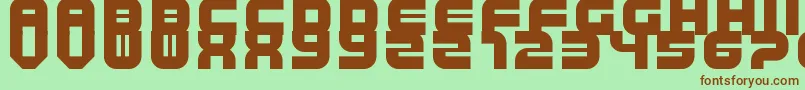 TripTrap Font – Brown Fonts on Green Background