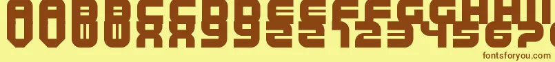TripTrap Font – Brown Fonts on Yellow Background