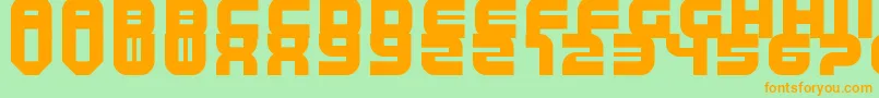 TripTrap Font – Orange Fonts on Green Background