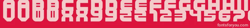 TripTrap Font – Pink Fonts on Red Background