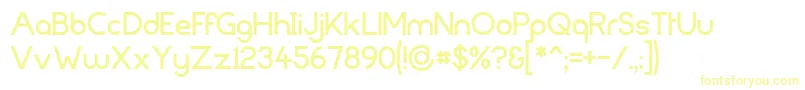 Fortunecity Font – Yellow Fonts on White Background