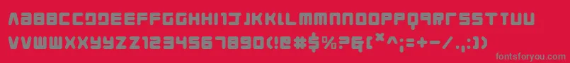 Youngtechs Font – Gray Fonts on Red Background