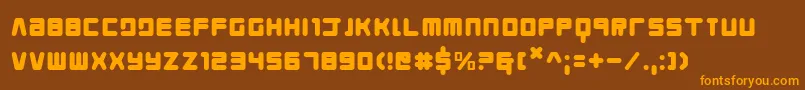 En savoir plus sur la police Youngtechs Police Youngtechs – polices orange sur fond brun