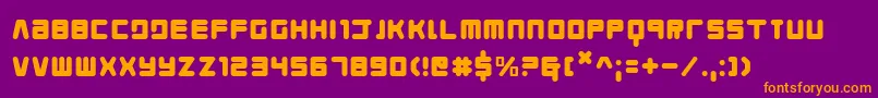 Czcionka Youngtechs – pomarańczowe czcionki na fioletowym tle