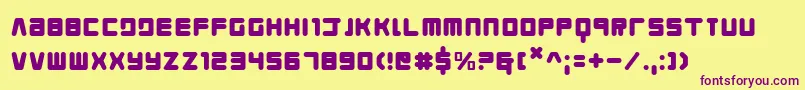 Youngtechs Font – Purple Fonts on Yellow Background