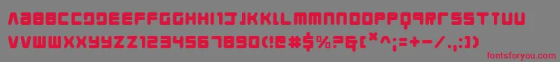Youngtechs Font – Red Fonts on Gray Background