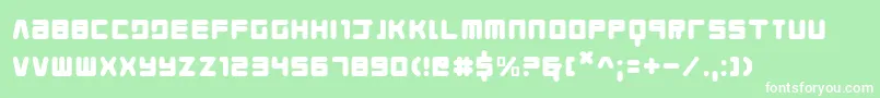 Шрифт Youngtechs – белые шрифты на зелёном фоне
