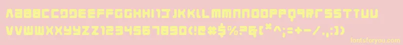 Youngtechs Font – Yellow Fonts on Pink Background