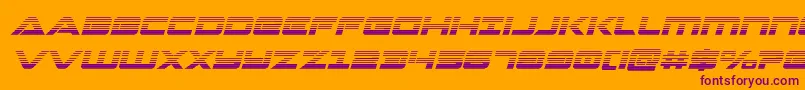 Strikelordgradital Font – Purple Fonts on Orange Background