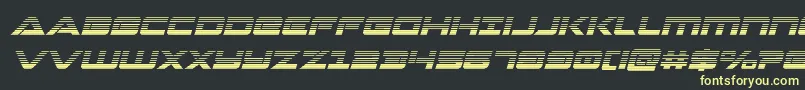 Strikelordgradital Font – Yellow Fonts on Black Background