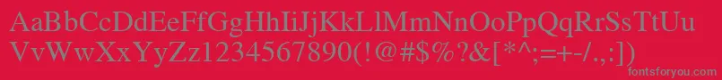 フォントNttimesNormal – 赤い背景に灰色の文字