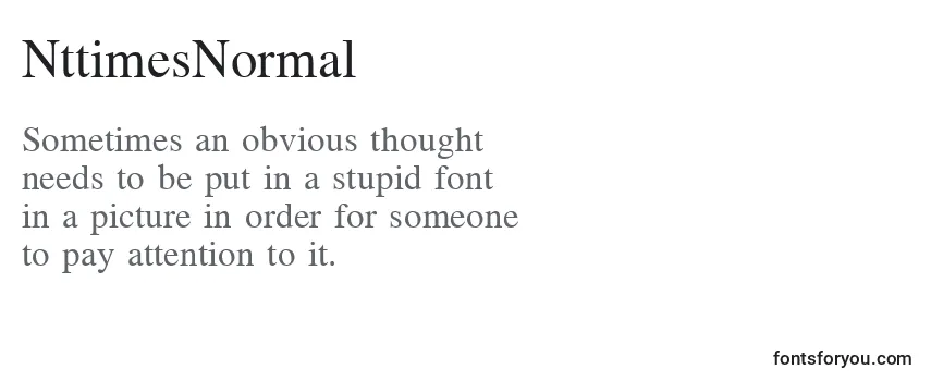 Review of the NttimesNormal Font