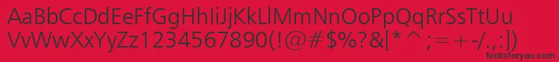 Humanist777LightBt Font – Black Fonts on Red Background