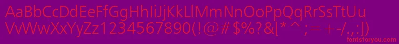 Humanist777LightBt Font – Red Fonts on Purple Background