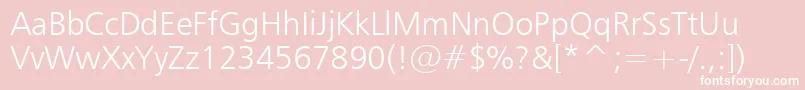 Humanist777LightBt Font – White Fonts on Pink Background