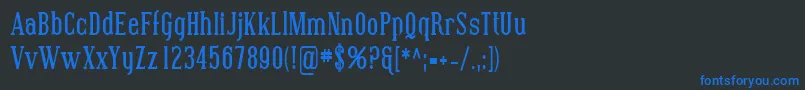 SfcovingtoncondBold Font – Blue Fonts on Black Background