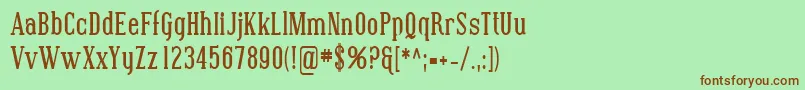 SfcovingtoncondBold Font – Brown Fonts on Green Background