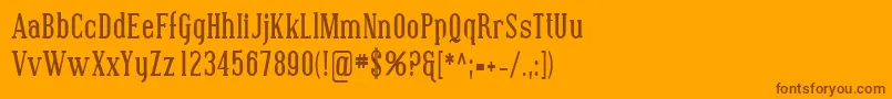 SfcovingtoncondBold Font – Brown Fonts on Orange Background