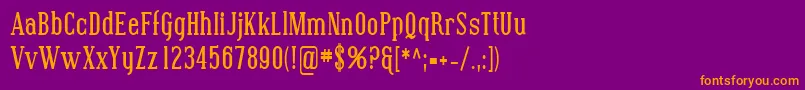 SfcovingtoncondBold Font – Orange Fonts on Purple Background