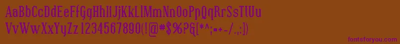 SfcovingtoncondBold Font – Purple Fonts on Brown Background