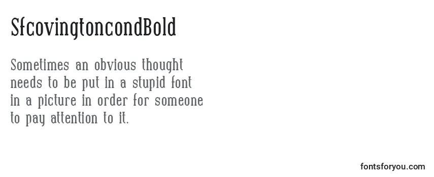 SfcovingtoncondBold Font