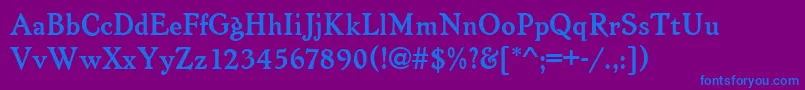 Artcrafturwtbol Font – Blue Fonts on Purple Background