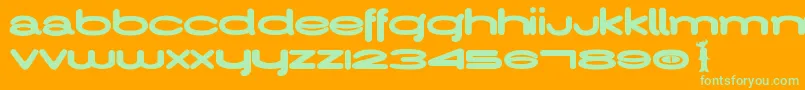 JamiroquaiPl Font – Green Fonts on Orange Background