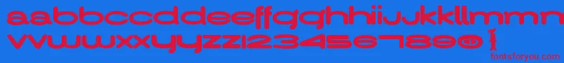 JamiroquaiPl Font – Red Fonts on Blue Background