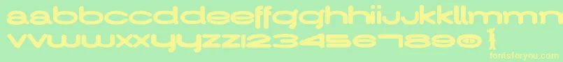 JamiroquaiPl Font – Yellow Fonts on Green Background