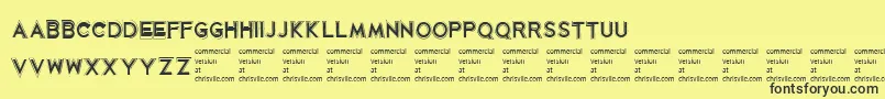 KorribanRegular Font – Black Fonts on Yellow Background