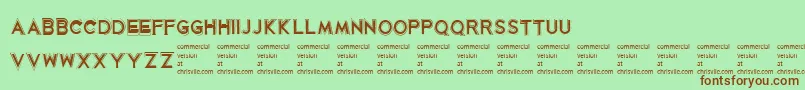 KorribanRegular Font – Brown Fonts on Green Background